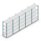 Voordeelrij legbordstelling Medium Duty 2000x5000x600 mm (hxbxd) 5 niveaus blauw