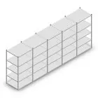 Voordeelrij legbordstelling Medium Duty 2200x5000x800 mm (hxbxd) 5 niveaus verzinkt
