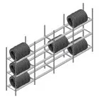 Voordeelrij bandenstelling Medium Duty 2000x4000x700 mm (hxbxd) 3 niveaus
