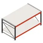 Werktafel grootvakstelling dubbellaags beginsectie 1965x1000x900 mm (lxdxh) frames voorgemonteerd