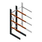 Zware draagarmstelling enkelzijdig 3000x800x1500mm (hxbxd) 3 niveaus beginsectie