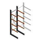 Zware draagarmstelling enkelzijdig 4000x1200x1500mm (hxbxd) 4 niveaus beginsectie
