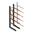 Zware draagarmstelling enkelzijdig 4000x800x1200mm (hxbxd) 4 niveaus beginsectie
