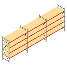 Voordeelrij grootvakstelling AR 2000x5030x900 mm (hxbxd) 4 niveaus