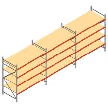 Voordeelrij grootvakstelling AR 2250x5030x1000 mm (hxbxd) 4 niveaus