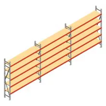 Voordeelrij grootvakstelling AR 3000x5750x400 mm (hxbxd) 5 niveaus