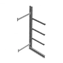 Zware draagarmstelling thermisch verzinkt enkelzijdig 3500x1000x1200mm (hxbxd) 3 niveaus aanbouwsectie