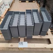 Voordeelpartij 51 gebruikte Stemo magazijnbakken 500x120x95 mm (lxbxh) grijs