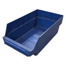 Gebruikte kunststof magazijnbak Stemo 4024-15 400x230x150 mm (lxbxh) blauw