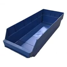Gebruikte kunststof magazijnbak Stemo 6024-15 600x230x150 mm (lxbxh) blauw