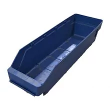 Gebruikte kunststof magazijnbak Stemo 4012 400x120x95 mm (lxbxh) blauw