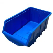 Gebruikte magazijnbak, stapelbak 368x219x148 mm (lxbxh) blauw
