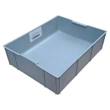 Gebruikte magazijnbak, stapelbak 335x275x95 mm (lxbxh) grijs