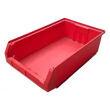 Gebruikte magazijnbak, stapelbak 500x310x140 mm (lxbxh) rood