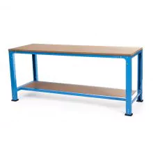 Werktafel dubbellaags 850x2000x700 mm (hxbxd) blauw