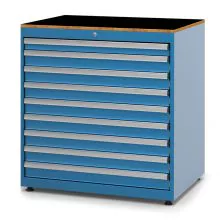 Gereedschapskast met 9 laden 1048x1010x725 mm (hxbxd) blauw