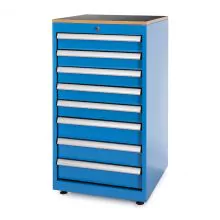 Gereedschapskast met 8 laden 1048x560x570 mm (hxbxd) blauw