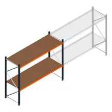 Grootvakstelling Kimer 2000x2400x800 mm (hxbxd) 2 niveaus beginsectie met voorgemonteerde frames