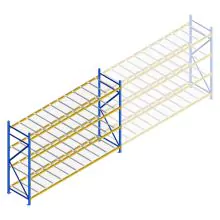 Gebruikte Esmena grootvakstelling 2250x3600x1100 mm (hxbxd) 4 niveaus beginsectie