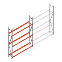 Bandenstelling grootvak AR 2500x2010x400mm (hxbxd) 3 niveaus beginsectie