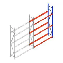 Bandenstelling grootvak AR 2250x1610x400 mm (hxbxd) 3 niveaus aanbouwsectie