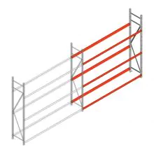 Bandenstelling grootvak AR 2250x2250x500mm (hxbxd) 3 niveaus aanbouwsectie