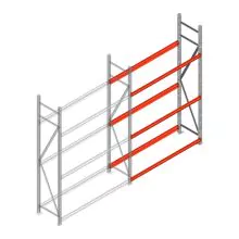 Bandenstelling grootvak AR 2250x1610x500mm (hxbxd) 3 niveaus aanbouwsectie