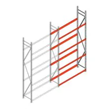 Bandenstelling grootvak AR 3000x1610x500mm (hxbxd) 4 niveaus aanbouwsectie