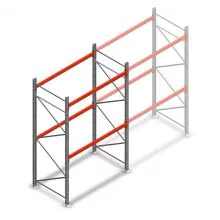 Palletstelling AR T2 3000x1850x1100mm (hxbxd) 2 niveaus 2530kg/niv beginsectie met voorgemonteerde frames