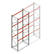 Palletstelling AR T2 4500x1850x1100mm (hxbxd) 3 niveaus 2530kg/niv beginsectie