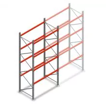 Palletstelling AR T2 4000x1850x1100mm (hxbxd) 4 niveaus 2530kg/niv beginsectie met voorgemonteerde frames