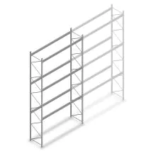 Gebruikte Dexion palletstelling 5000x2700x900 mm (hxbxd) 3 niveaus beginsectie