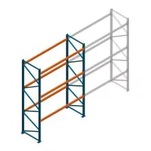 Deels gebruikte Nedcon PR palletstelling 4000x3100x1100 mm (hxbxd) 3 niveaus beginsectie