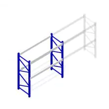 Deels gebruikte Nedcon PR palletstelling 3000x2980x1100 mm (hxbxd) 2 niveaus beginsectie