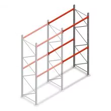 Palletstelling AR T2 3500x1850x1100mm (hxbxd) 2 niveaus 2530kg/niv aanbouwsectie met voorgemonteerde frames