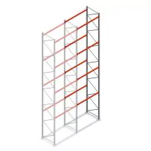 Palletstelling AR T2 8000x1850x1100mm (hxbxd) 4 niveaus 2530kg/niv aanbouwsectie