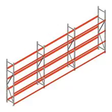 Voordeelrij bandenstelling grootvak AR 2500x6230x400mm (hxbxd) 4 niveaus