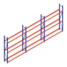Voordeelrij bandenstelling grootvak AR 2500x6230x500mm (hxbxd) 3 niveaus