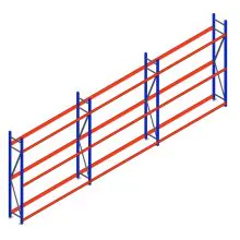 Voordeelrij bandenstelling grootvak AR 2250x6240x400 mm (hxbxd) 3 niveaus