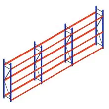 Voordeelrij bandenstelling grootvak AR 2250x6240x500 mm (hxbxd) 3 niveaus
