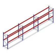 Voordeelrij gebruikte Stow palletstelling 2500x8440x900mm (hxbxd) 2 niveaus