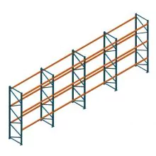 Voordeelrij deels gebruikte Nedcon PR palletstelling 4000x13740x1100 mm (hxbxd) 3 niveaus