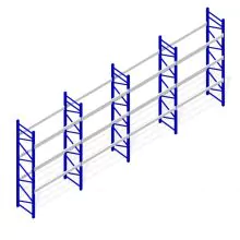 Voordeelrij deels gebruikte Nedcon PR palletstelling 5000x124200x1100 mm (hxbxd) 3 niveaus