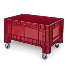 Verrijdbare palletbox europalletformaat 1200x800x730 mm (lxbxh) rood