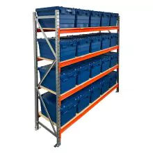 Bakkenkast AR 2000x2250x600 mm (hxbxd) 4 niveaus met 20 distributiebakken beginsectie