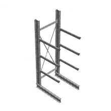 Zware draagarmstelling thermisch verzinkt enkelzijdig 3500x1000x1200mm (hxbxd) 3 niveaus beginsectie
