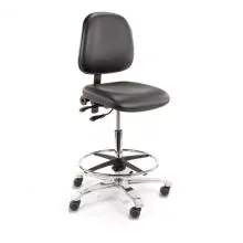 Score werkstoel Ergo Line 2302 met wieltjes en voetenring 60-85cm