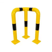 Hoekbeschermbeugel 490x490x750mm ø76mm Geel/zwart