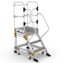 Platformtrap Wixor met veerwielen 3 treden