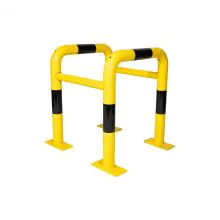 Kolombeschermer uit buis 500x500x600mm ø60mm Geel/zwart